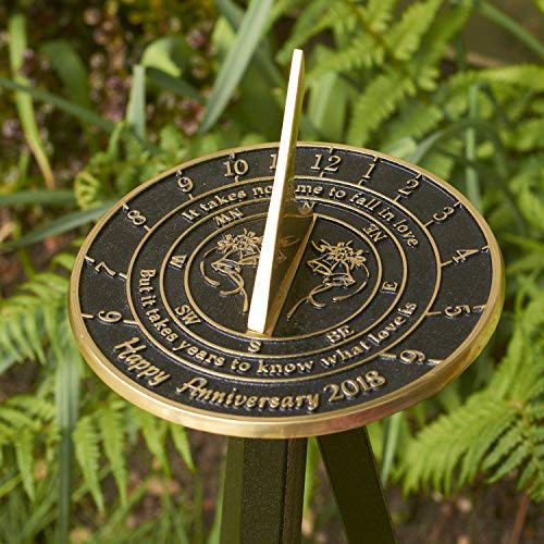 The Metal Foundry Customized Wedding This Unique Large Sundial Gift Idea is A Great Present for Him, for Her Or for A Couple to Celebrate Years of Marriage
