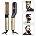 MoKasi Beard Straightener Brush for Men - 2 in 1 Electric Hair Beard Straightening Heat Brush Multifunctional Ionic Styling Hot Heated Comb with Ceramic Protection/Anti-Scald for Buddy Home Travel