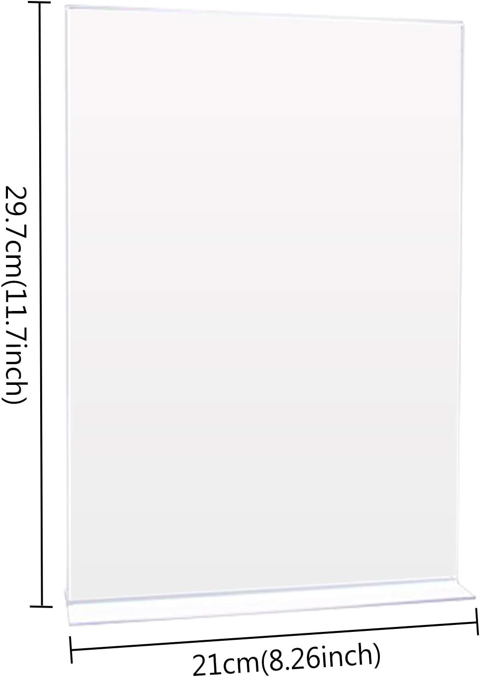 Display4top Acrylic Poster Menu Holder,Acrylic Sign Holder T Shaped Double Sided,Great for Promotions Restaurants - Image 3
