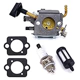 FitBest Carburetor for Stihl SR320 SR340 SR380 SR400 SR420 BR320 BR340 BR380 BR400 BR420 Backpack Blowers with Gasket+Spark Plug+Fuel Filter