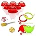 Egg Cooker Set Deluxe - Egg Boiler and Poacher - Bonus Silicone Fried Eggie Mold Rings - Super Easy Breakfast Cooking Set for Hard Boiled Egg Lovers - Non BPA, Non-stick, FDA Approved