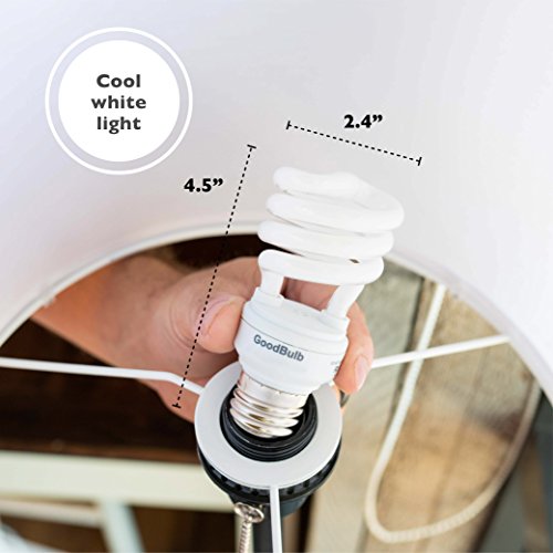 13 Watt Compact Fluorescent Bulb - Cool White Light Bulb - Ultra Mini Spiral CFL Light Bulbs - 4100K - E26-2 Pack - GoodBulb