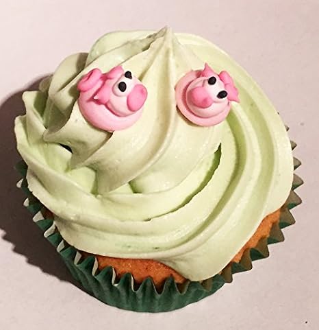 Zucker Kuchendekorationen- 12 kleine Schweine / 12 Fabulous Edible Sugar Mini Pigs