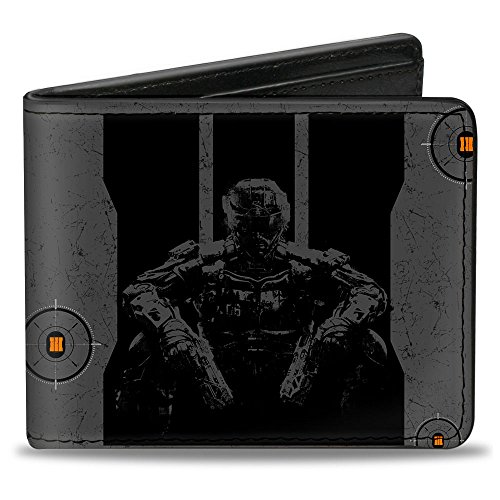 Bi-Fold Wallet - CALL OF DUTY-BLACK OPS III/Soldier Logo/Targets Weathered Grays/Black/Orange