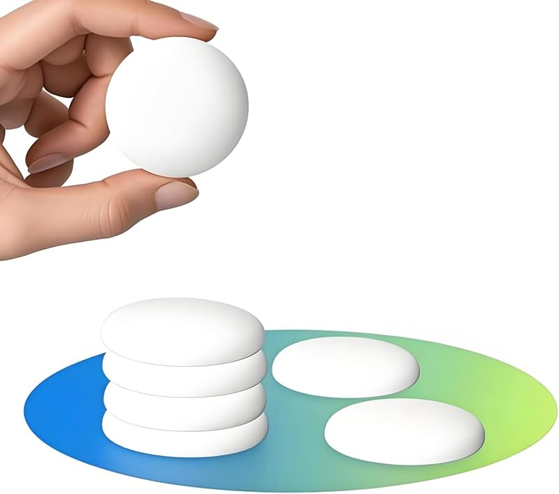 efbock Door Stopper 6pcs White Self-Adhesive Silicone Wall Protectors 1.57in