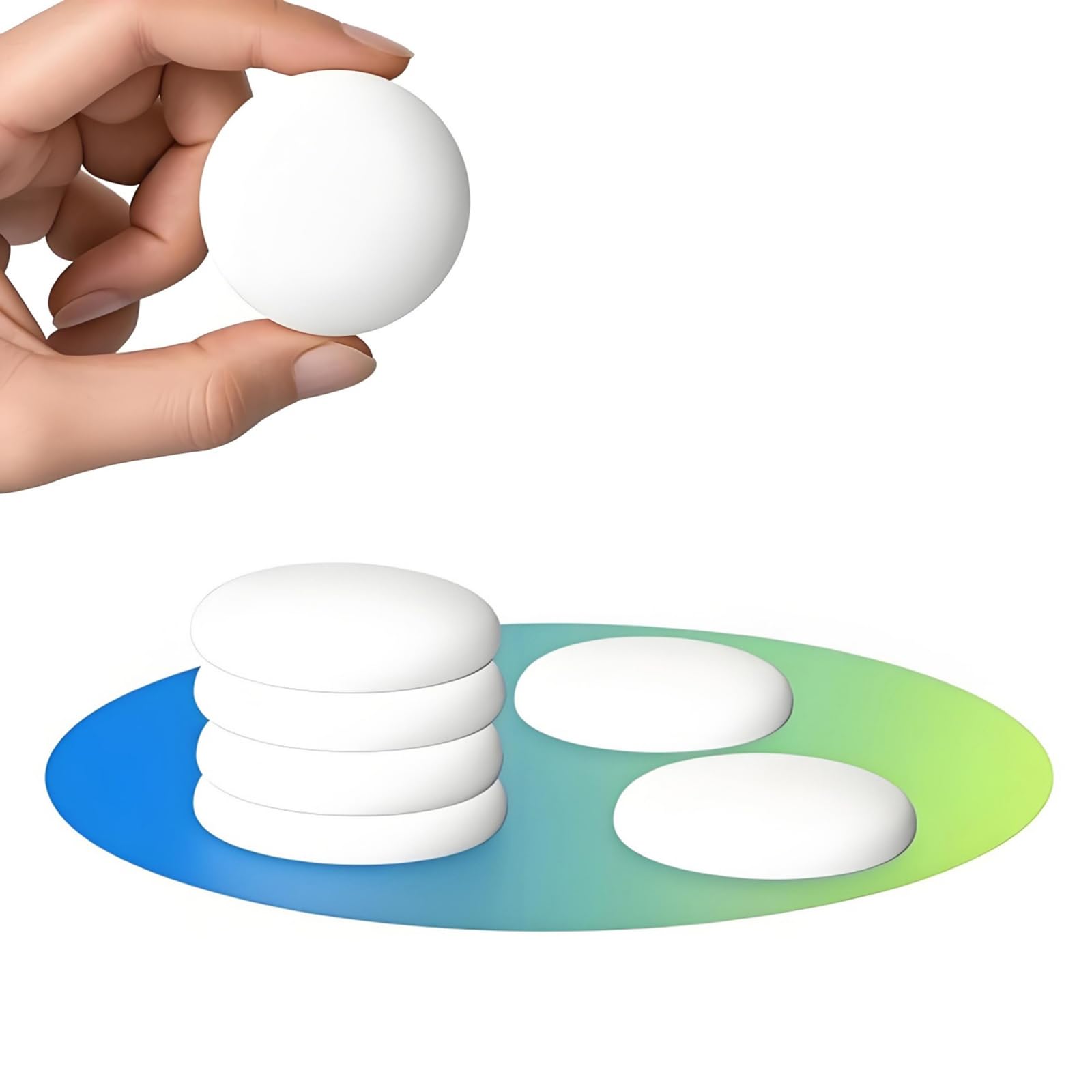 efbock Door Stopper, Silicone Wall Protectors Self Adhesive Door Handle Knob Bumper Guard Stopper Rubber Door Stops 6pcs(1.57inch, White)