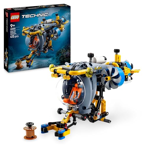Technic Submarino de Aguas Profundas de Juguete de Construcción, Vehículo de Exploración del Mundo Marino, Regalo Científico para Niños y Niñas de 9 Años o Más, Juego de Ingeniería 42201