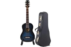 ALANO Blue Miniature Guitar Model Musical Instrument Ornaments Guitar Ornament Home Decoration (G-N-10)