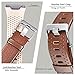 For Fitbit Ionic Band Breathable Genuine Leather Band Strap Replacement Accessories Wristband for Fitbit Ionic Women Men By CAGOS (Small, Dark Brown)