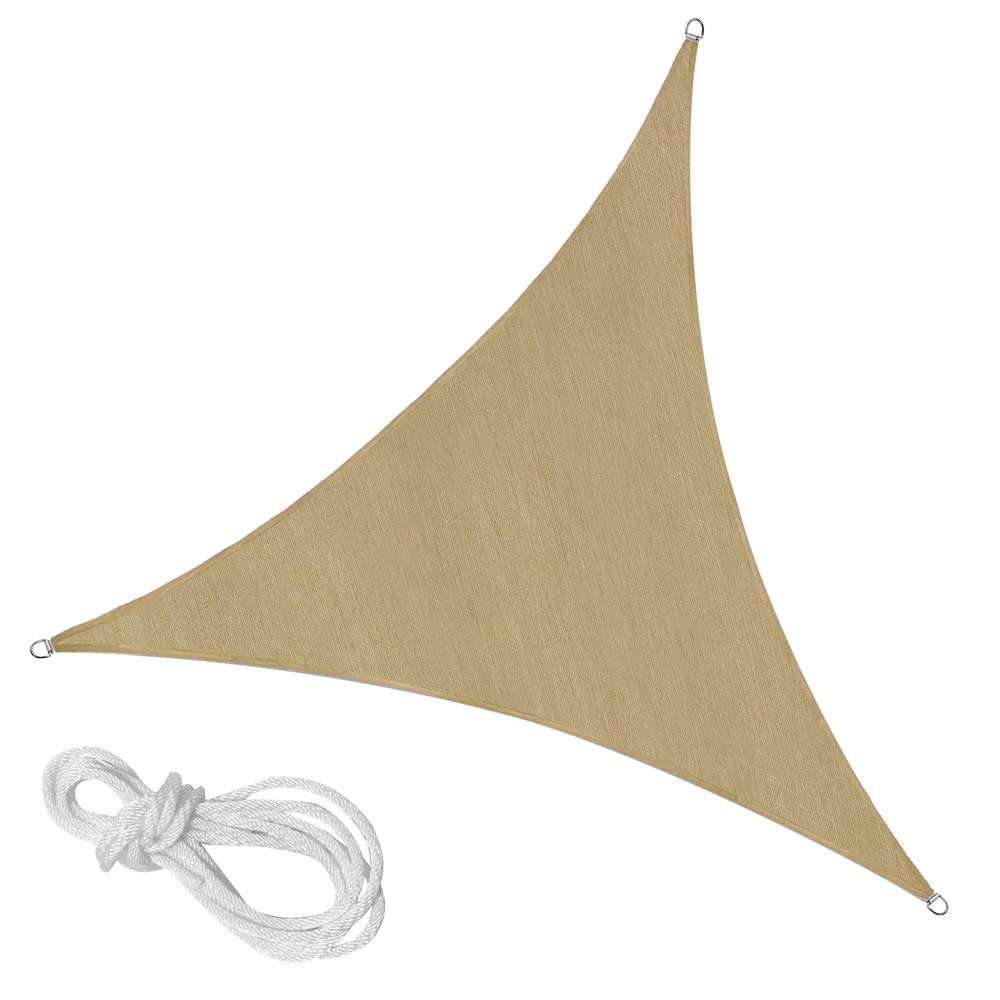 SKM Dreieckiges Sonnensegel 3,6x3,6x3,6 M Rot - UV-Schutz Für Garten, Terrasse & Balkon