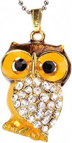 LIANGUK 64GB USB Flash Drive Necklace - Owl Shaped Crystal USB Memory Stick Pendant USB Stick Flash Memory Drive