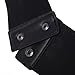 Kloud City Women Rivet Faux Leather 5 Metal Rings Elastic Corset Hollow Out Dress Wide Waist Belt Wrap Band Black