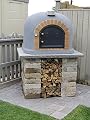 Outdoor Pizza Oven, Wood Fired, Insulated, w/ Brick Arch & Chimney