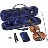 Steinbach 1/2 Geige im SET Ebenholzgarnitur angeflammter Boden