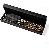 Tasbih Prayer Beads 99 Tiger Eye Stone 08 mm, Muslim Prayer Beads, Rosary, Masbaha Finger Counter, Zikr, Dhikr, Subha, Chapelet, Sibha, Islamic Misbaha, Handmade Tasbeeh