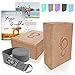 Premium Yoga Blocks & Metal D Ring Strap Yogi Set (3PC) 2 Pack Cork Blocks to Support & Deepen Poses, Improve Strength, Flexibility & Balance – Lightweight, (Cork & Dark Grey Strap)thumb 1