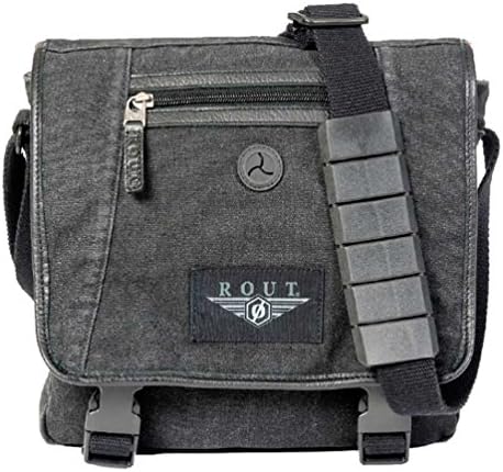 ROUTVoyager Vertical Messenger Bag, Washed Black Cotton Canvas RC10539
