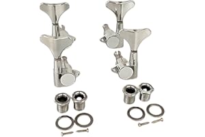 4Pcs Guitar Bass Tuners(2L2R) - 1:19 Ratio Headstock Sealed Tuning Key Pegs Machine Head Replacement/Buttons Guitar Parts for