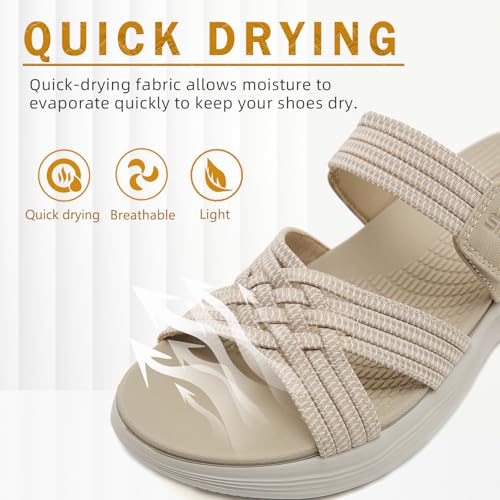 ZDQ Women's Summer Outdoor Orthopaedic Sandals with Soft Footbed, Size 35-42