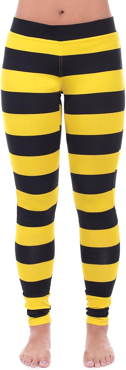 Bumble Bee Costume Leggings - Bee Tights for Women: Clothing
