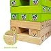 Bimi Boo Tumbling Tower Montessori Toy - Wooden Blocks Stacking Game for Kids 3+ year olds - Tumbling Stacking Blocks for Family Game Night (54 Blocks, 1 Dice)