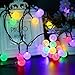 VMANOO Globe Battery Operated Timer String Lights 30 LED Bubble Crystal Ball Fairy Christmas Lighting Decor for Outdoor, Indoor, Garden, Patio, Bedroom Wedding Decorations (Multi Color)