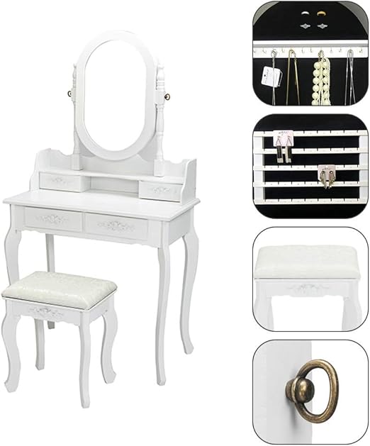 girls white vanity set