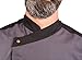 Lightweight Uptown Snap Front Chef Coat, Slate with Black Accent, L