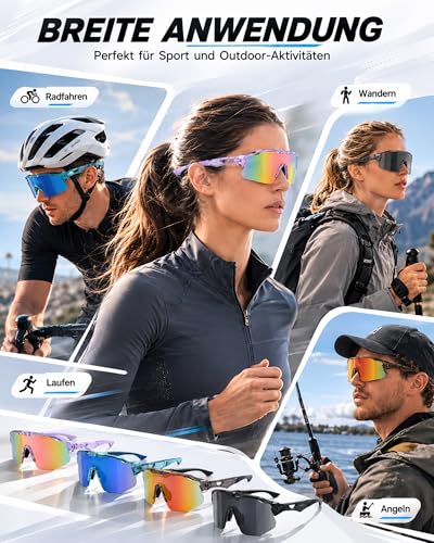 Meayll Cycling Glasses Men Women Photochromic Running Glasses UV400 with Adjustable Nose Pad 27 g Lightweight TR90 Sports Glasses Sunglasses Quick Glasses for Bicycle MTB Outdoor