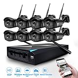 Security Camera Wireless, JOOAN 8 Channels H.264 NVR Full HD with 8 960p Wireless Security Camera Outdoor for Homes Motion Detection CCTV Surveillance Security System Digital Video Recorder