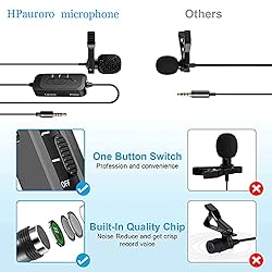 Lavalier Microphone,Professional Lapel Mic with