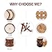5ARTH Natural Wood Slices - 30 Pcs 2.7-3.1 inches Craft Unfinished Wood kit Predrilled with Hole Wooden Circles for Arts Wood Slices Christmas Ornaments DIY Crafts