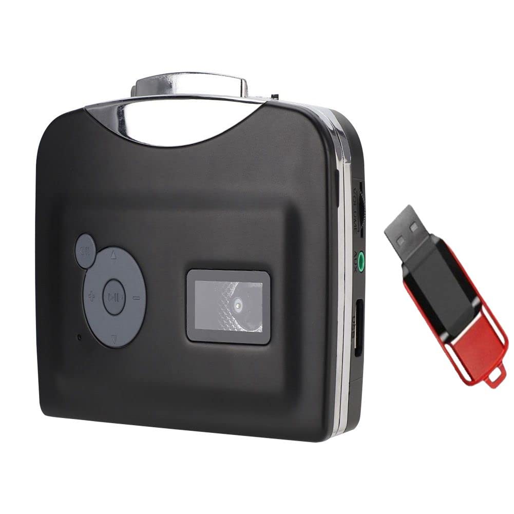 Heayzoki Portable Cassette Player/Cassette to MP3 Converter, USB Cassette Signal Converter Tape to MP3 Recordings Music Converter Cassette Player