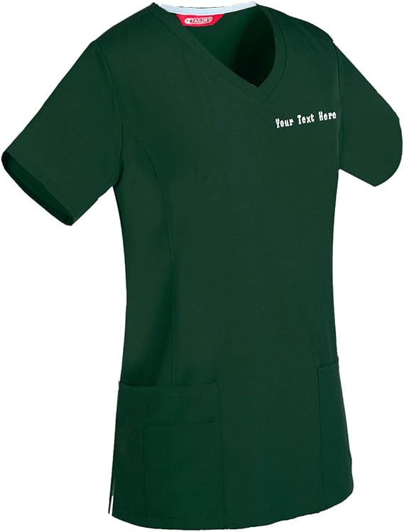 embroidered scrub top