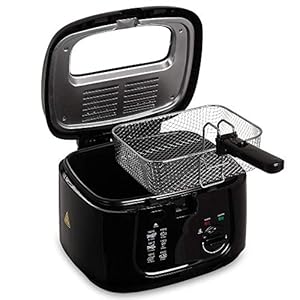 LIVIVO Electric 2.5L Deep Fat Countertop Fryer Non-Stick Coating, Internal Mesh Basket with Safety Handle and Viewing…