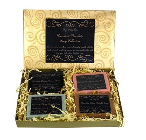 Sip Soap Company Decadent Chocolate Handmade Shea Butter and Glycerin Soap Gift Set