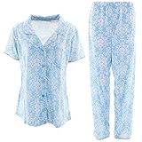 Sag Harbor Women's Blue Damask Pajama Set