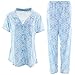 Sag Harbor Women's Blue Damask Pajama Set