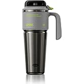 Sidagar 32 oz Large Stainless Steel Insulated Tumbler for Men with Handle, Industrial Style Gaming Mug, Push-button Water Bottle, Gifts for Tech Lovers & Gamers, Fits in Cup Holder - Tactical Grey