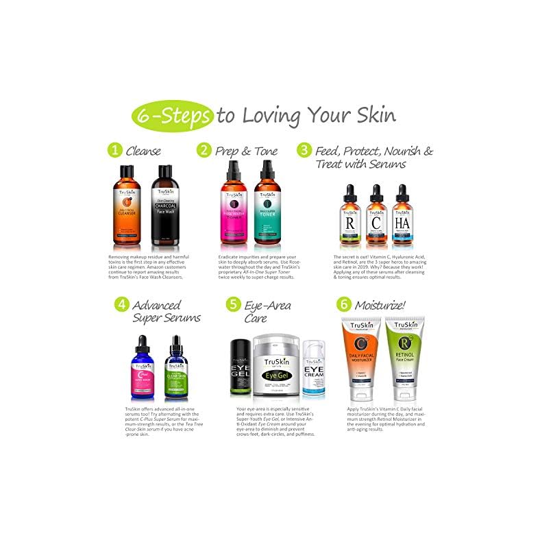 TruSkin Vitamin C Serum for Face, Topical Facial Serum with Hyaluronic