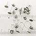 Titanium Earring Supplies,80 pcs.40-6mm pad Posts and 40 pcs. Stainless Backs,Hypoallergenic Jewelry
