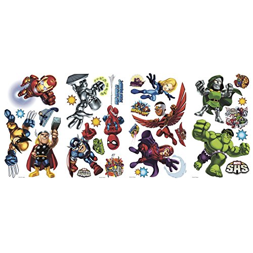 Marvel Superhero Comic - The Avengers X-Men Super Hero Squad Wall Decals - Spider-Man, Iron-Man, Tho - //coolthings.us
