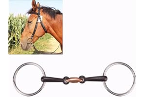 Ring Horse Snaffle Bit - Stainless Steel Training Bit with O-Ring, Sweet Iron Twist (115mm)