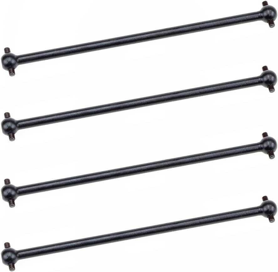GEBELT Driving Dogbone Shaft 08059 Front Rear 89.5MM Iron for 1/10 RC Hobby Model Car HPI HSP Traxxas Axial Hi Speed Tamiya Himoto Redcat 4Pcs (Black)