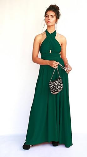 emerald green evening dress