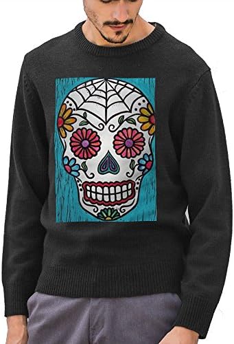 Sugar Skulls Men 2018 80s Funny Sweatshirt Sweaters Young Boys Ugly