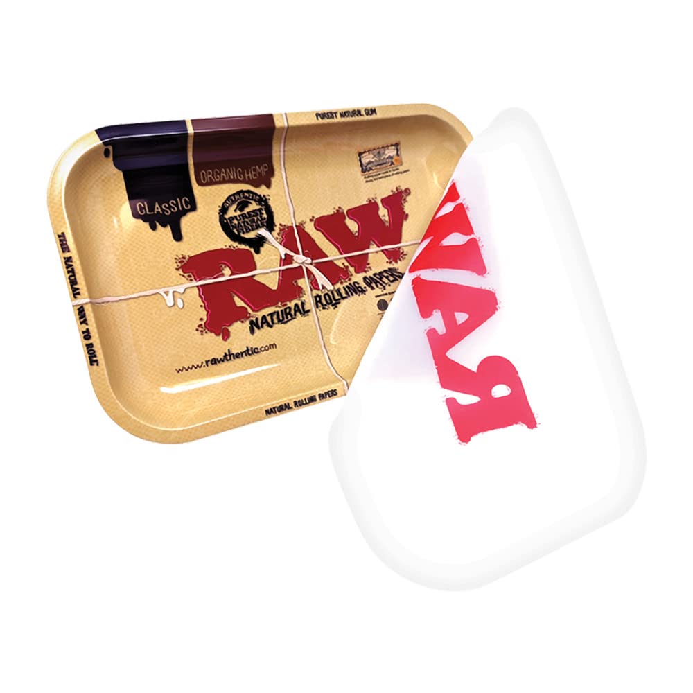 RAW Rolling Tray with Silicone Tray Cover - 11"x7"