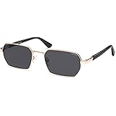 SOJOS Retro Rectangle Polarized 90s Sunglasses for Women Men,Trendy Narrow Hexagon Square Shades SJ1270