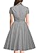 Missmay Women's Elegant Vintage 1940's Short Sleeve Plaid Swing Dress
