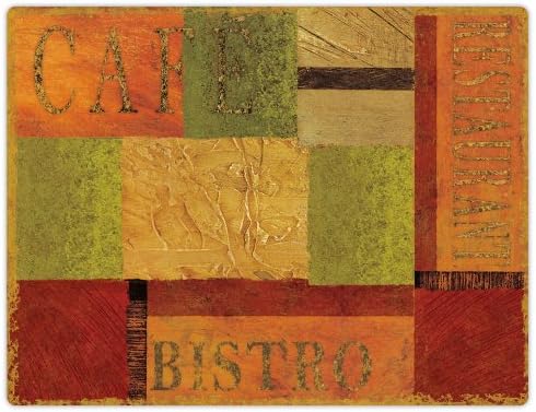 Conimar 11-1/2-Inch by 15-Inch Flexible Cutting Mats, Bistro Design 75208, Set of 2